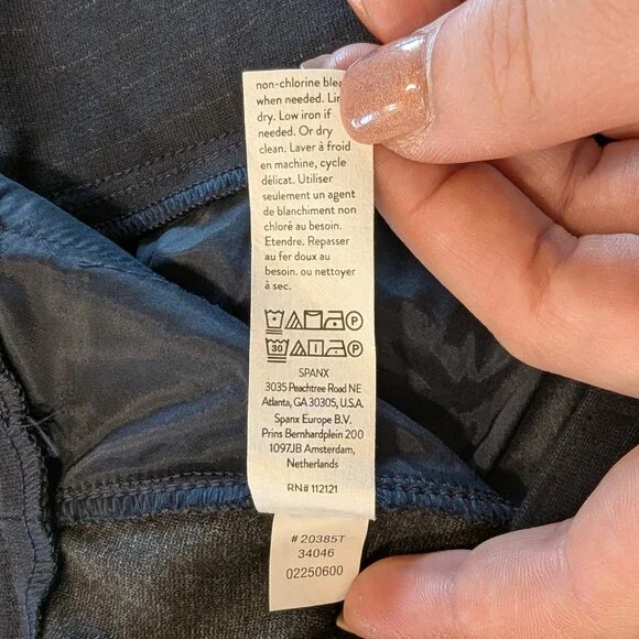 SPANX Nwt PerfectFit Ponte Wide Leg Pants 1X Tall Navy GrayPinstripe SuperSmooth - Picture 8 of 9